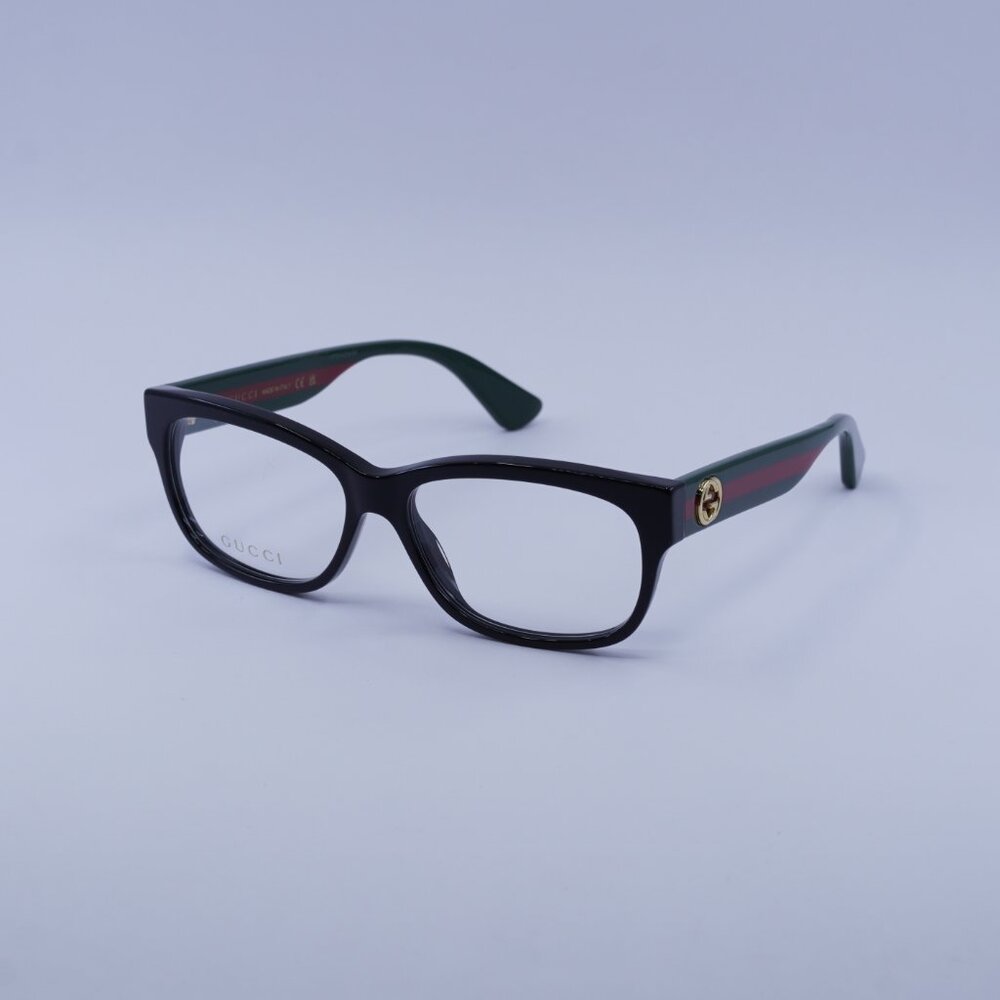 Gucci GG0278O 011 Eyeglasses Black 55mm Rectangle Frame